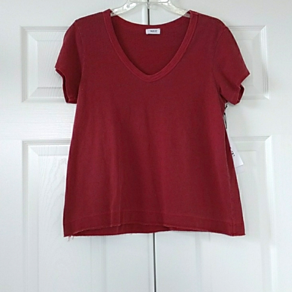 Wilt Red Short Sleeve Vintage Jersey Top